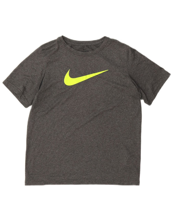 Женская футболка с графическим рисунком Nike Dri Fit UK 18 XL, серый полиэстер