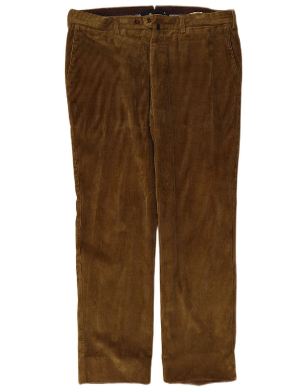 Borsalino Мужские прямые вельветовые брюки IT 54 2XL W36 L31 Хаки Хлопок