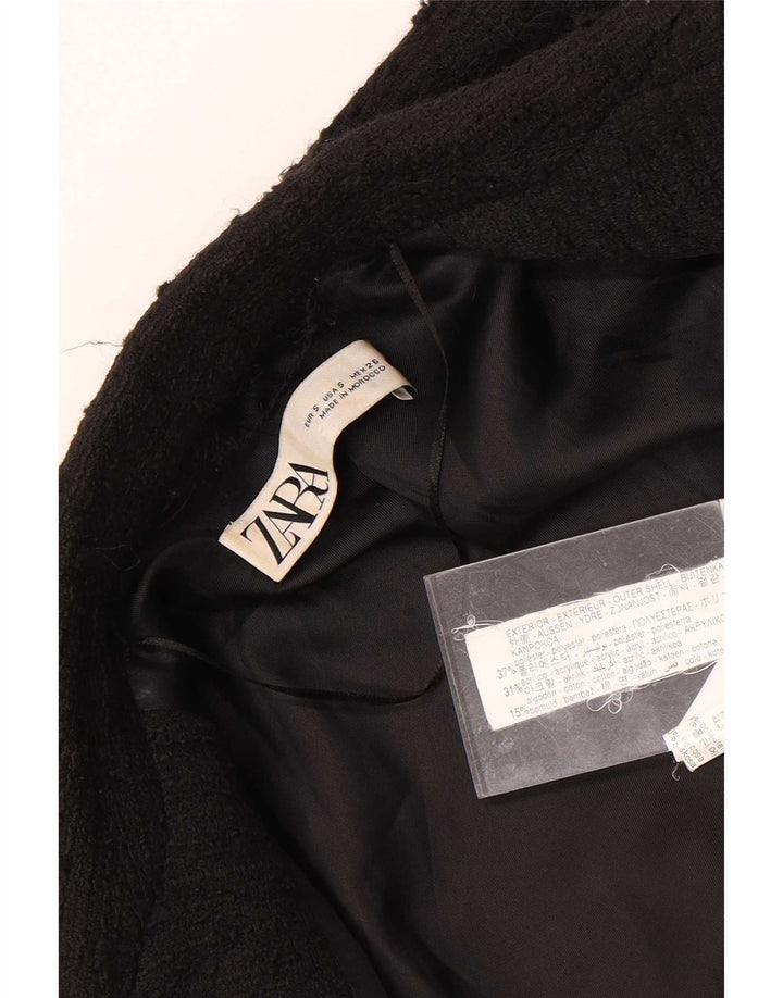 Мужской двубортный пиджак Zara UK 36, маленький черный полиэстер с крапинками