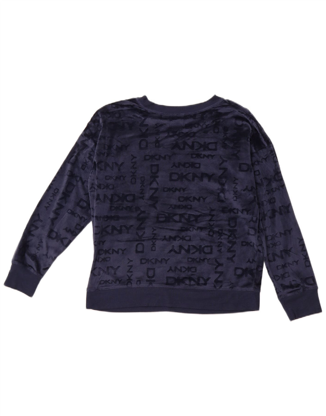 Женский флисовый джемпер с рисунком DKNY UK 14, средний темно-синий, полиэстер