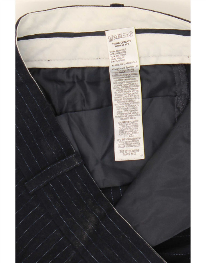 Женские костюмные брюки Marks & Spencer UK 12 Medium W32 L27 Темно-синие