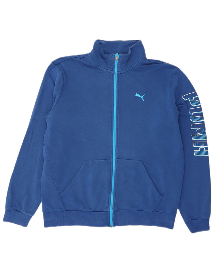 Мужская спортивная куртка с графическим рисунком Puma, большая синяя