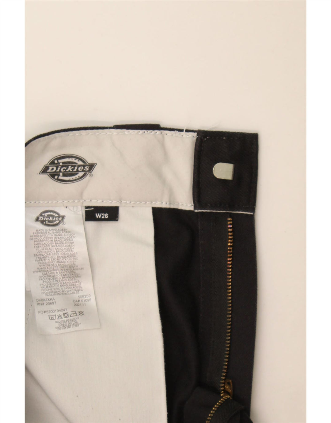 Женские прямые брюки чинос Dickies W26 L26, черный полиэстер