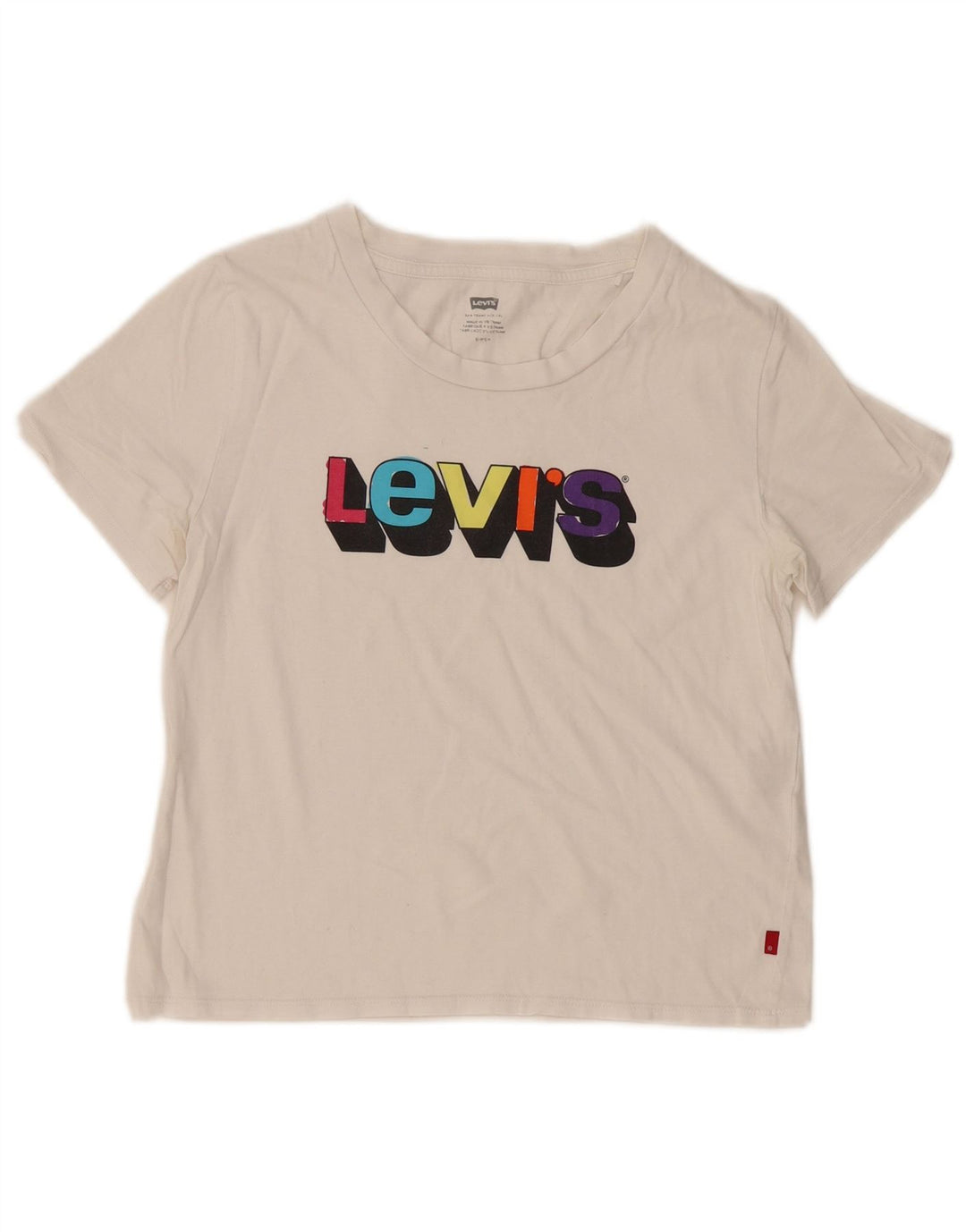 Женская футболка с рисунком Levi's Top UK 10, маленькая белая