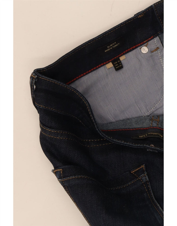 MASSIMO DUTTI Womens Straight Jeans EU 38 Small W28 L28 Navy Blue Vintage Massimo Dutti and Second-Hand Massimo Dutti from Messina Hembry 