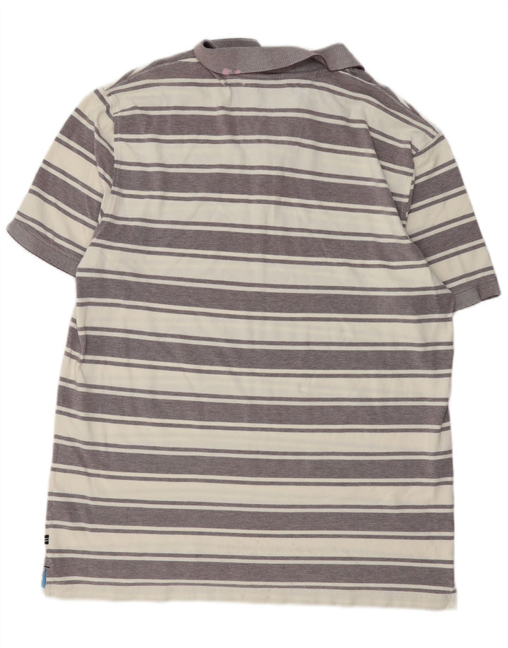 Мужская рубашка-поло NAUTICA 2XL, хлопковая серая полоска