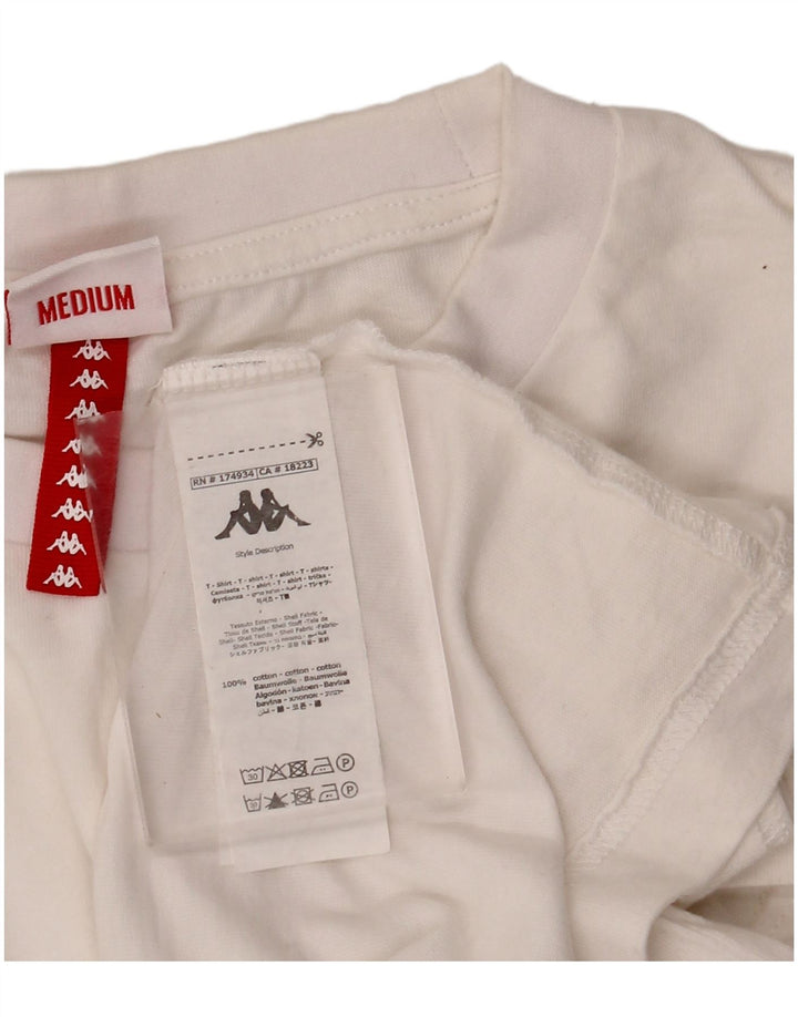 KAPPA Мужская футболка из хлопка среднего размера белого цвета