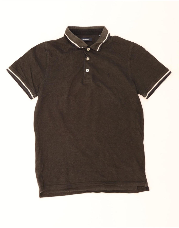 Мужская рубашка поло JACK & JONES, большая, хаки, в полоску
