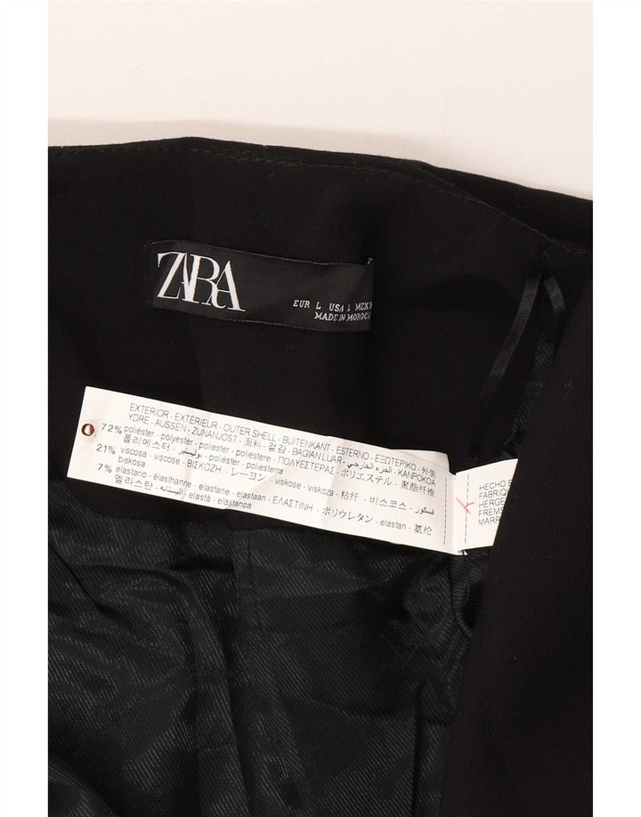 Женский пиджак Zara UK 14, большой черный полиэстер