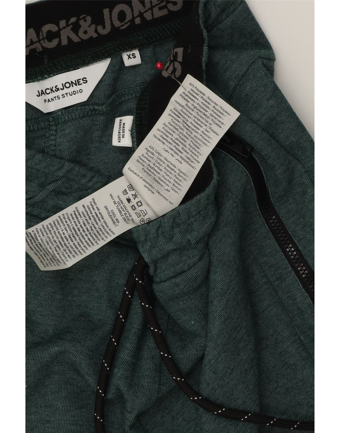 JACK & JONES Мужские спортивные шорты XS Зеленый полиэстер
