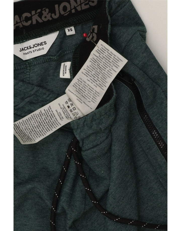 JACK & JONES Мужские спортивные шорты XS Зеленый полиэстер