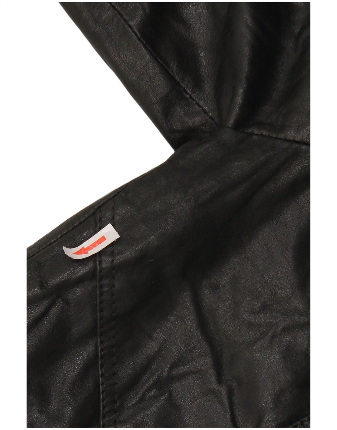 Мужская кожаная куртка-бомбер Jack & Jones UK 36 маленькая черная кожа