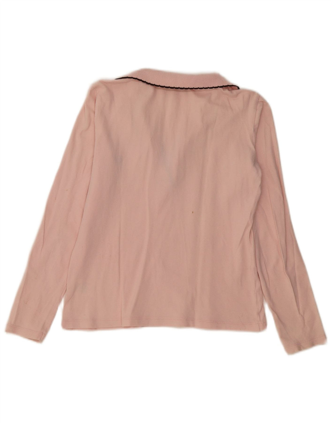 Женская рубашка-поло с длинным рукавом FRED PERRY UK 12, хлопковый цвет среднего розового цвета