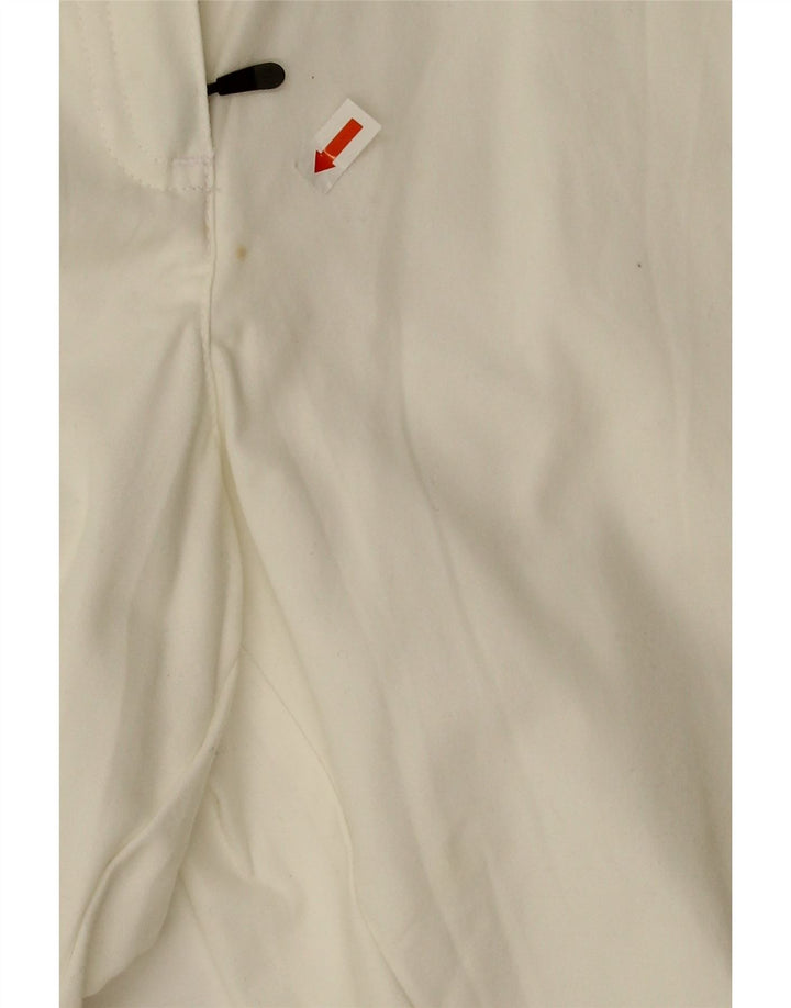 Женские шорты-бермуды Adidas UK 12 Medium W28 Off White Хлопок с цветными блоками