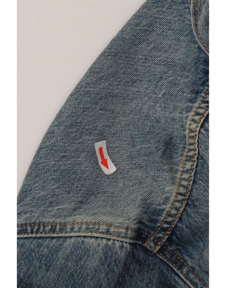 Мужская джинсовая куртка Levi's UK 40, большая синяя, хлопок