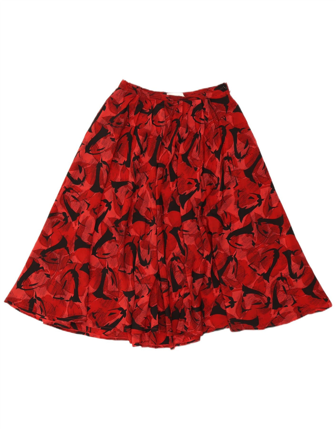 Винтажная женская плиссированная юбка с абстрактным узором IT 42 Medium W26 Red Classic