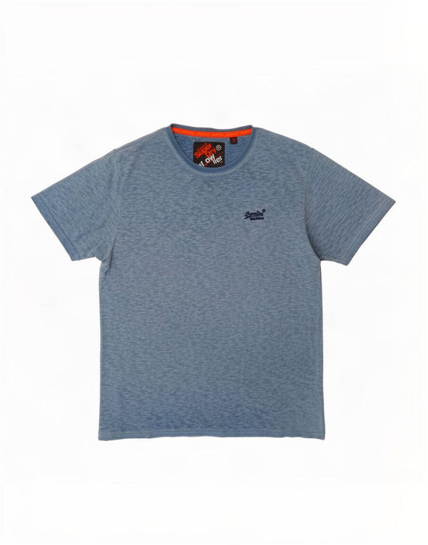 Мужская футболка Superdry Top 2XL, синяя хлопковая крапинка