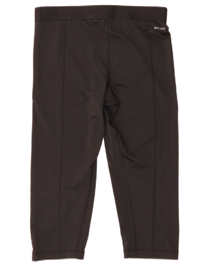 Женские леггинсы-капри с рисунком Nike UK 26, большие размеры, черный полиэстер