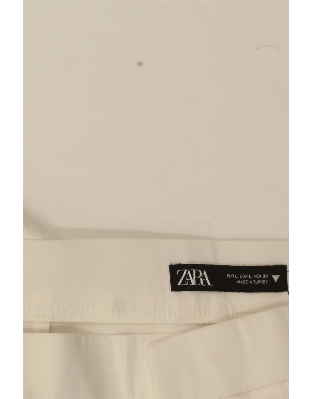 Zara Женские прямые укороченные брюки большие W30 L25 белые