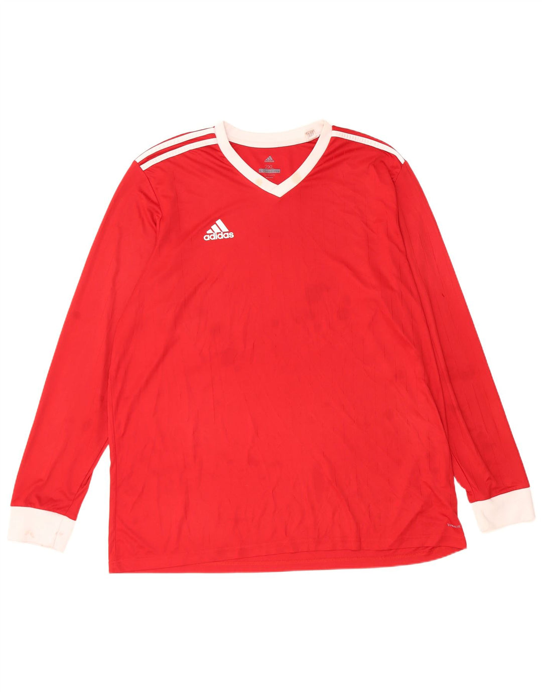 Мужской топ Adidas Climalite с длинным рукавом 2XL, красный полиэстер