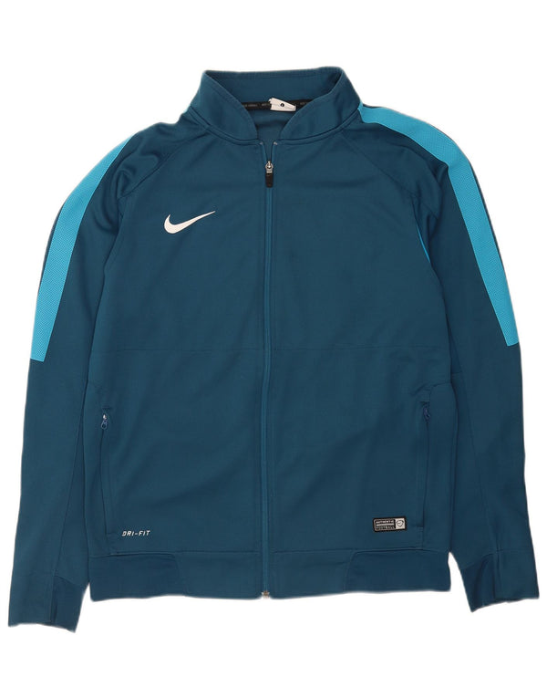 Мужская спортивная куртка Nike Dri Fit, большая синяя полиэстер с цветными блоками