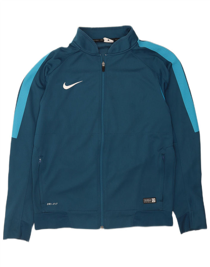 Мужская спортивная куртка Nike Dri Fit, большая синяя полиэстер с цветными блоками