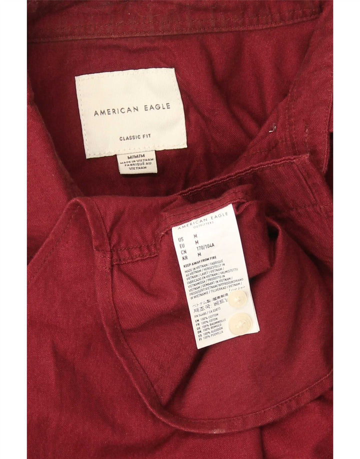 Мужская рубашка классического кроя American Eagle, средний бордовый хлопок, хлопок