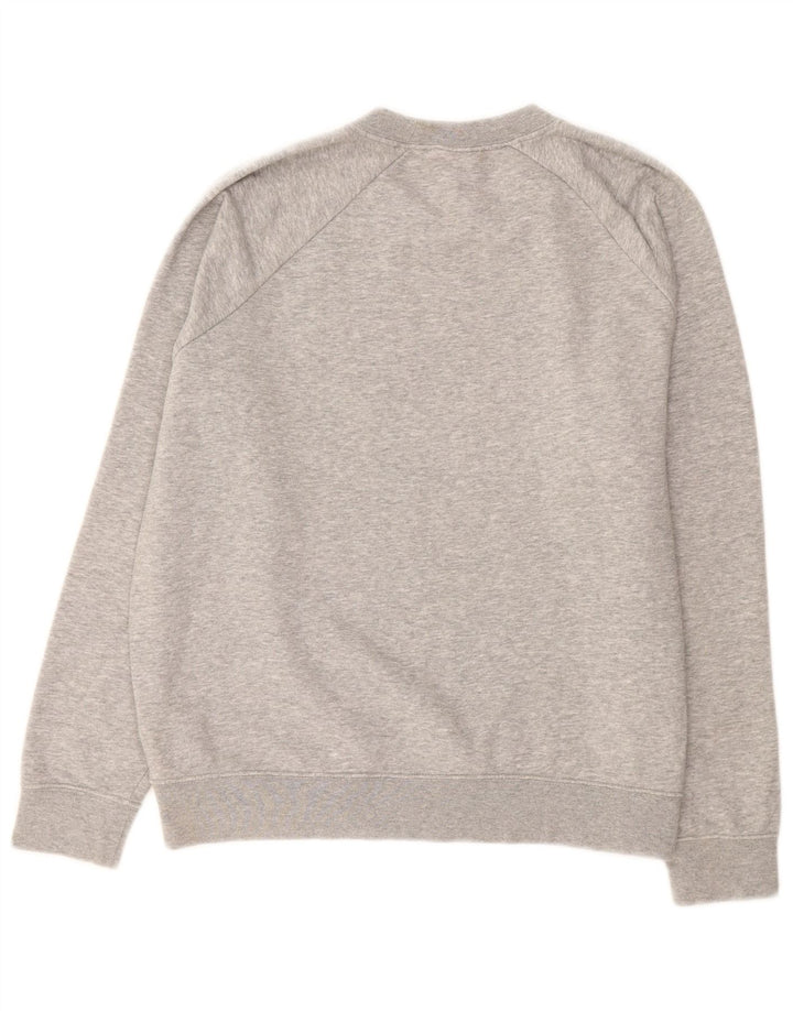 NIKE Mens Graphic Sweatshirt Jumper Large Grey Cotton