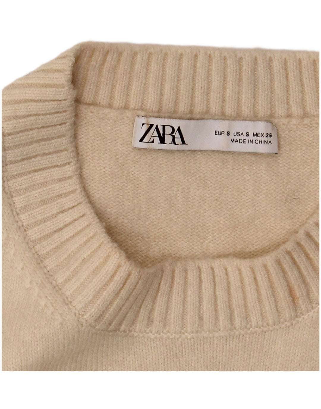 Женская укороченная майка Zara UK 10, маленькая, бежевая