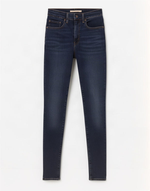 Женские джинсы скинни Levi's 721 с высокой посадкой W27 L30 Темно-синие, хлопок