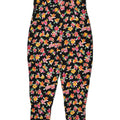 VINTAGE Womens Slim Cropped Trousers W30 L21  Black Floral Viscose | Vintage Vintage | Thrift | Second-Hand Vintage | Used Clothing | Messina Hembry 