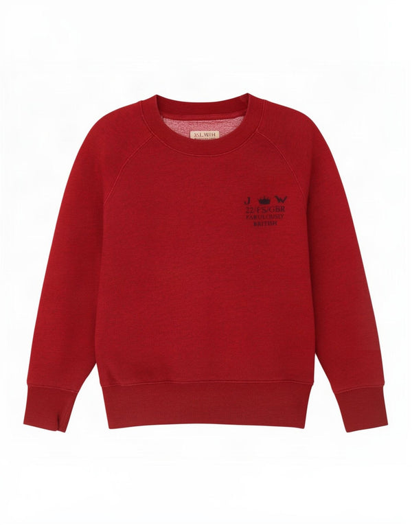 Женский укороченный свитшот Jack Wills, размер 8, малый, бордовый, хлопок, Великобритания
