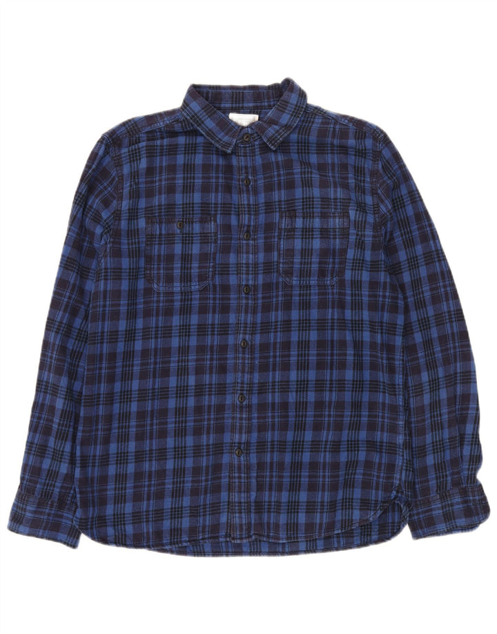 Мужская фланелевая рубашка CONVERSE синего цвета в клетку, хлопок
