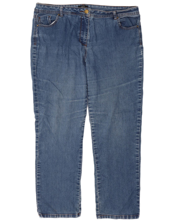 Женские прямые джинсы M&Co UK 18 XL W38 L29 синие