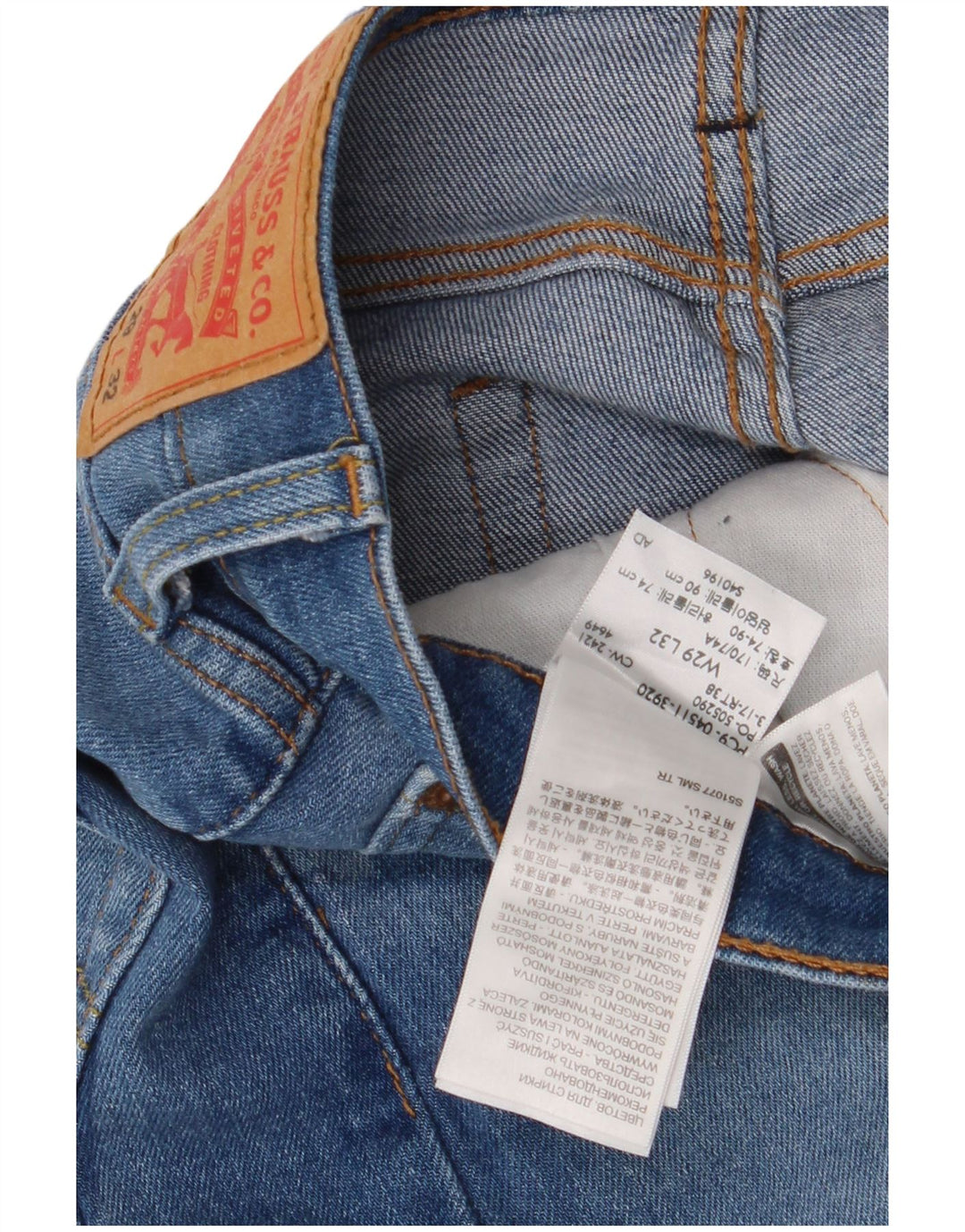 Мужские джинсы Levi's Slim 511 W29 L32 синие, хлопок