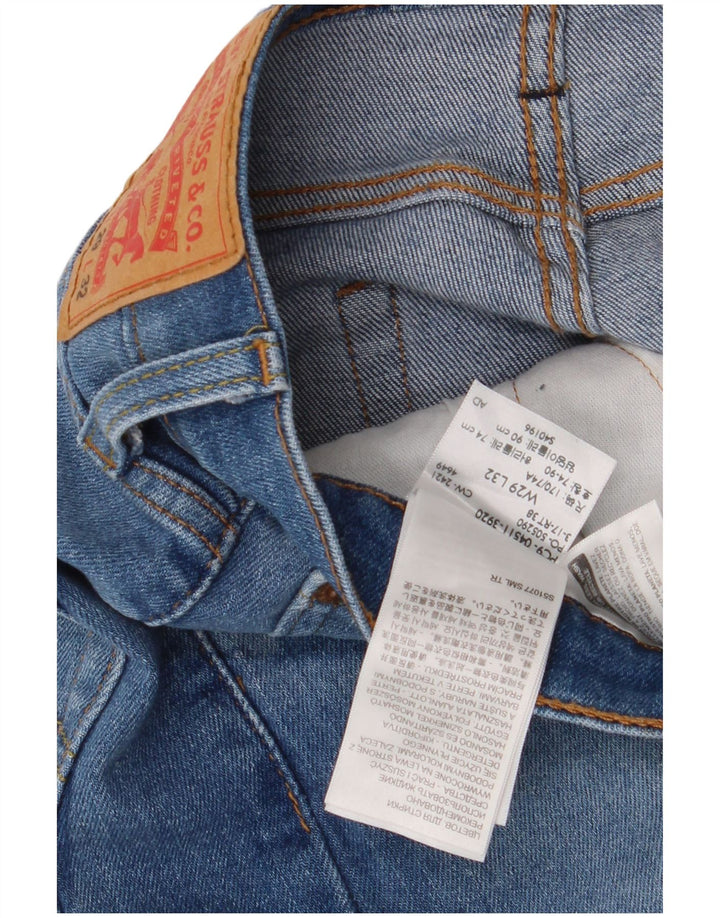 Мужские джинсы Levi's Slim 511 W29 L32 синие, хлопок