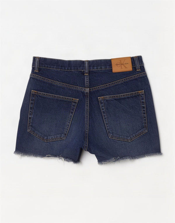 Женские джинсовые шорты Calvin Klein W30, хлопковые, среднего синего цвета