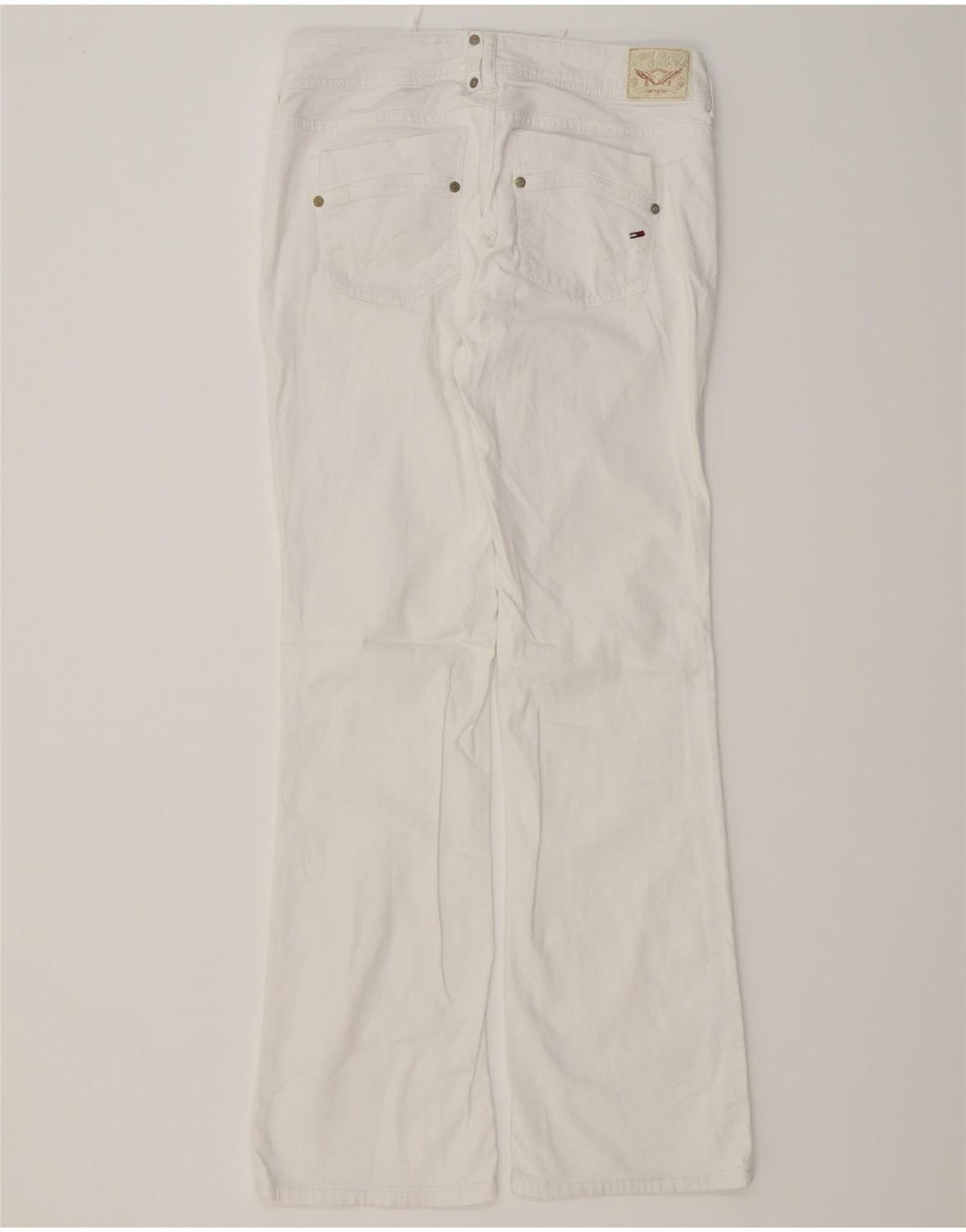 TOMMY HILFIGER Womens Bootcut Jeans W30 L32 White Cotton Vintage Tommy Hilfiger and Second-Hand Tommy Hilfiger from Messina Hembry 