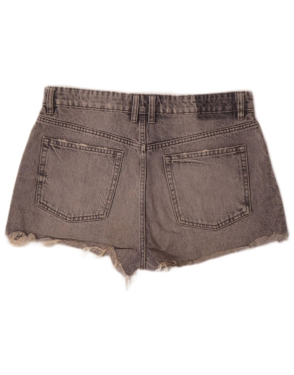 Женские джинсовые шорты Zara EU 42, большие, W32, серые, хлопковые