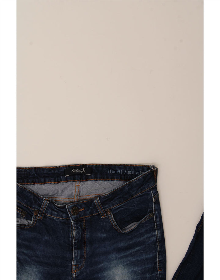 VINTAGE Womens Mid Rise Slim Jeans W32 L31 Blue Vintage Vintage and Second-Hand Vintage from Messina Hembry 