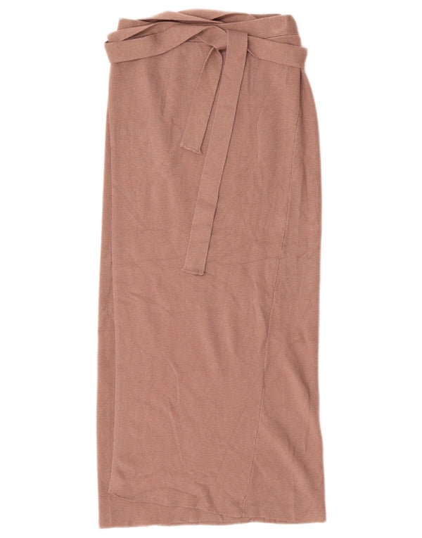 Женская трикотажная юбка с запахом Zara, маленькая W26, коричневая