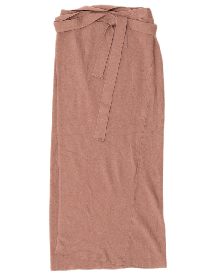 Женская трикотажная юбка с запахом Zara, маленькая W26, коричневая