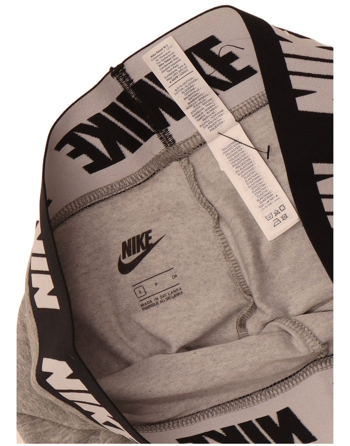 Женские леггинсы с рисунком Nike UK 10, маленькие серые хлопковые
