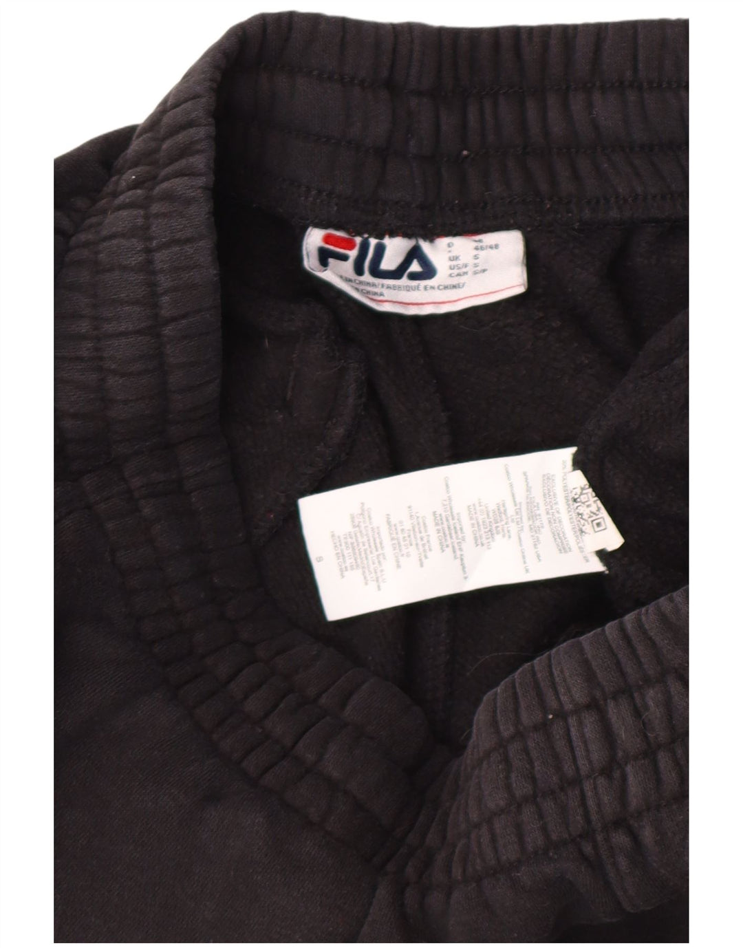 FILA Mens Tracksuit Trousers Joggers Small  Black Cotton