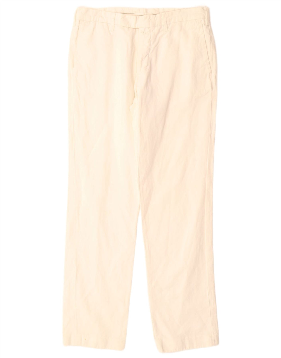 Мужские прямые костюмные брюки MASSIMO DUTTI EU 42, большие W32 L32, белые