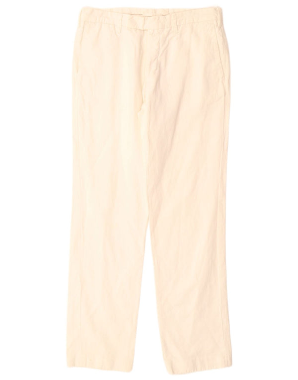 Мужские прямые костюмные брюки MASSIMO DUTTI EU 42, большие W32 L32, белые