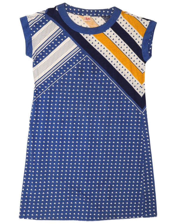 Женское платье-футболка Romy UK 18 XL, синее с геометрическим рисунком, полиамид