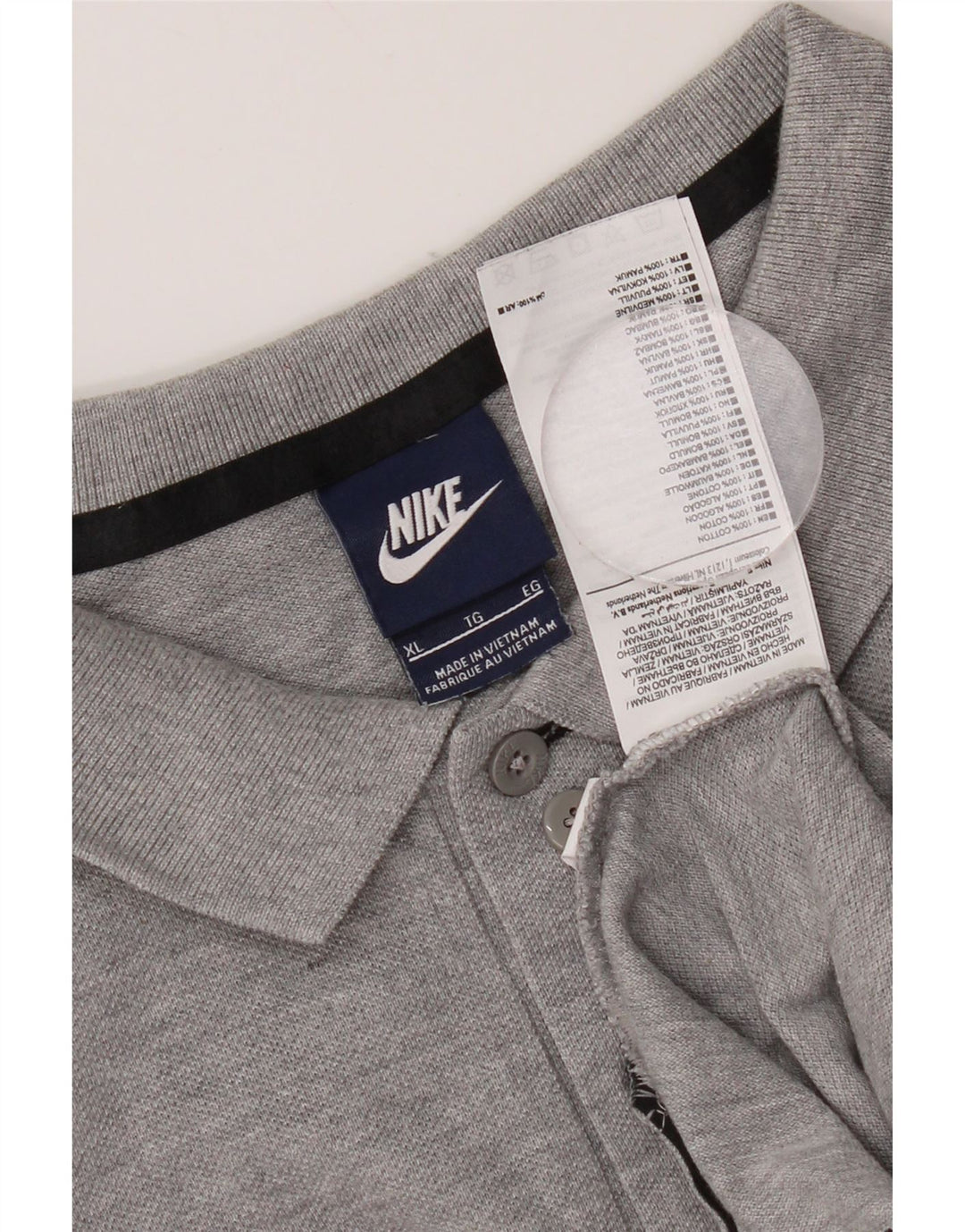 Мужская рубашка-поло Nike XL, серая, хлопковая в крапинку
