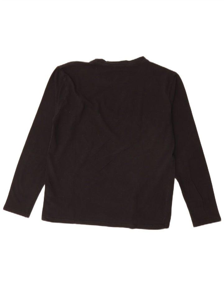 Джинсы Trussardi Женские Топ с длинным рукавом UK 14 Средний Черный Хлопок