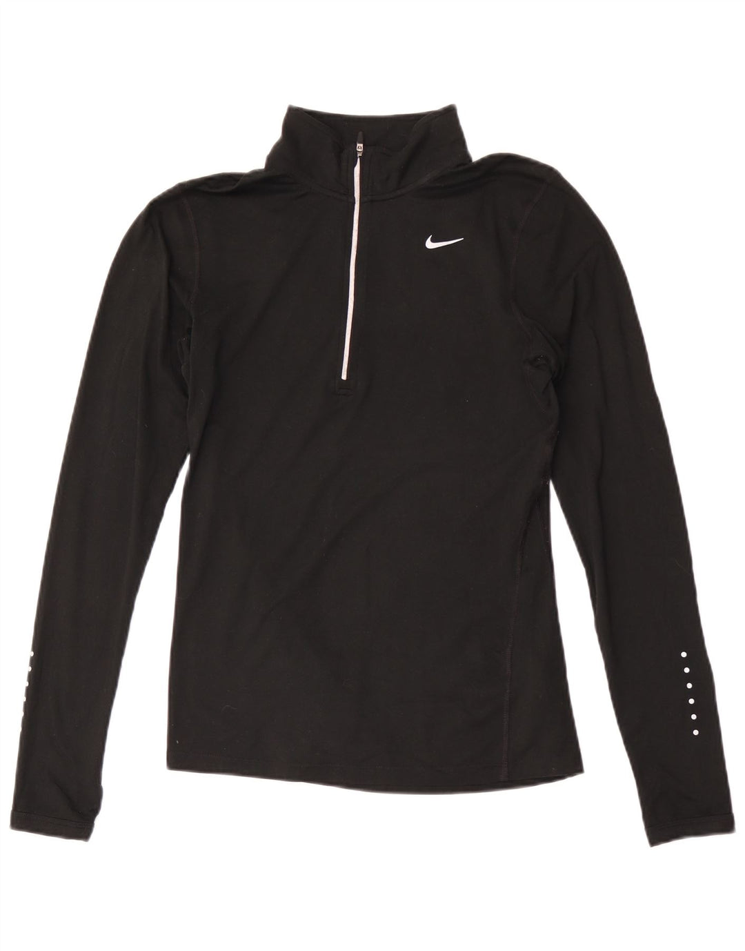 Женский спортивный костюм-пуловер с воротником на молнии Nike Dri Fit UK 10, маленький черный